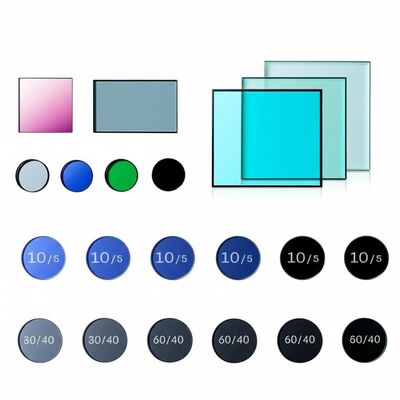 10/5 ~ 60/40 1.5mm ~ 300mm 지름 및 사용자 지정 코팅과 함께 표면 품질 광 유리 필터